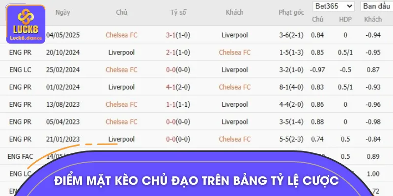 Hệ thống các loại hình cá cược thịnh hành nhất trên bảng kèo