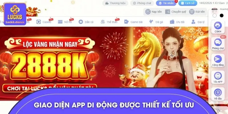 Giao diện app di động được thiết kế tối ưu cho người dùng